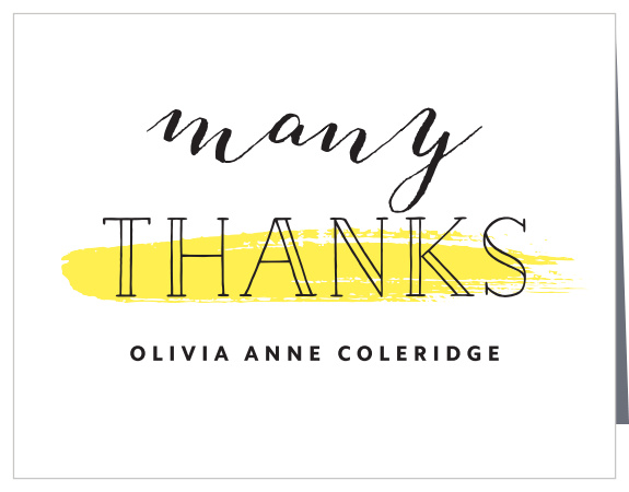 Brush Swish Sweet Sixteen Thank You Cards