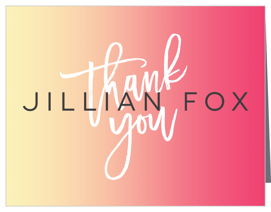 Surprise Sunrise Sweet Sixteen Thank You Cards