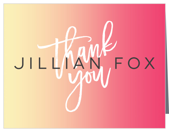 Surprise Sunrise Sweet Sixteen Thank You Cards