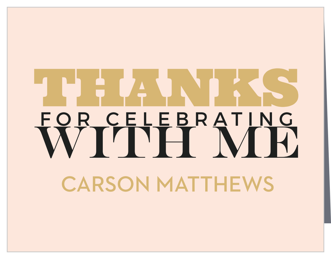 VIP Tag Foil Sweet Sixteen Thank You Cards