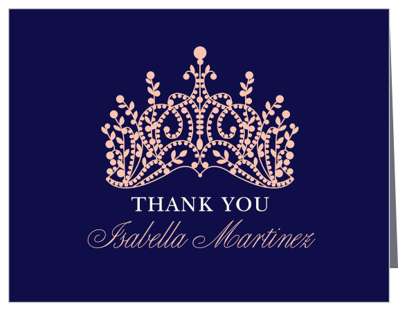 Princess Quince Quinceañera Thank You Cards