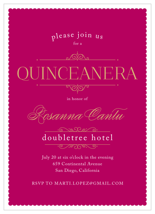 Regal and refined, the Forever Royalty Foil Quinceañera Party Invitation is the ideal card to represent your daughter for her quinceañera.