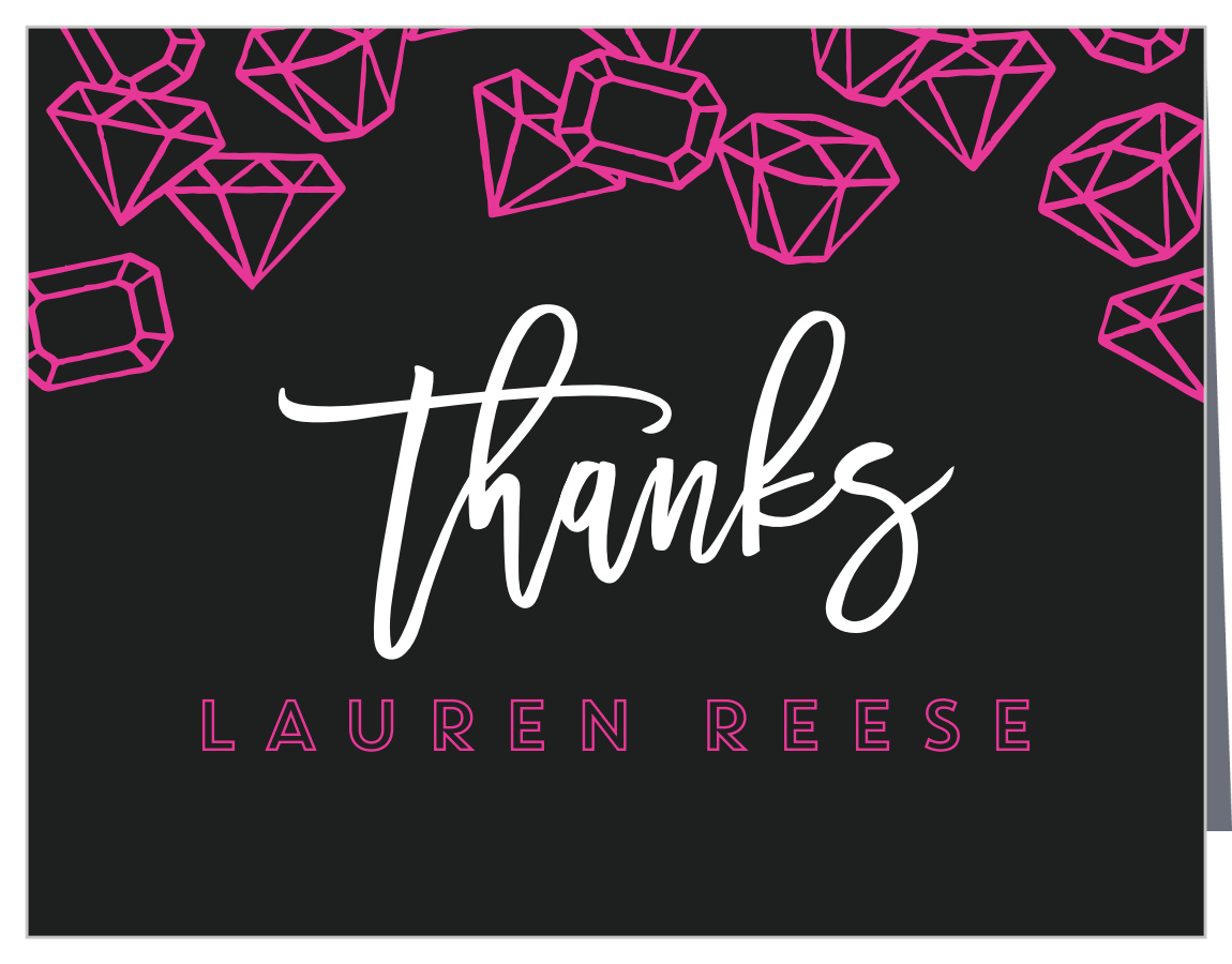Scattered Jewels Sweet Sixteen Thank You Cards