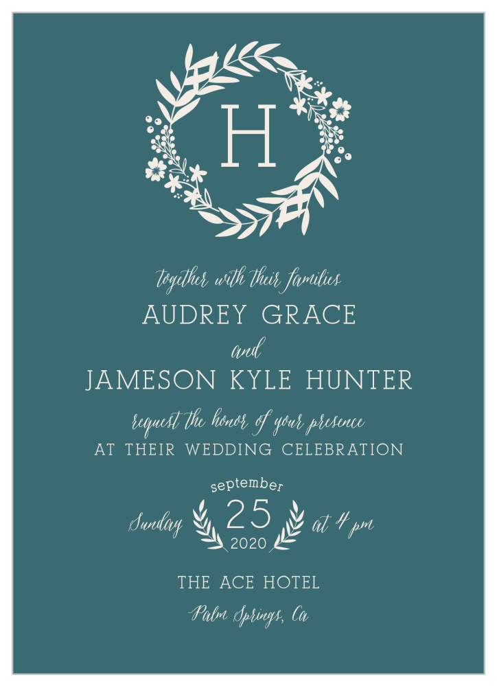 Blooming Monogram Wedding Invitations