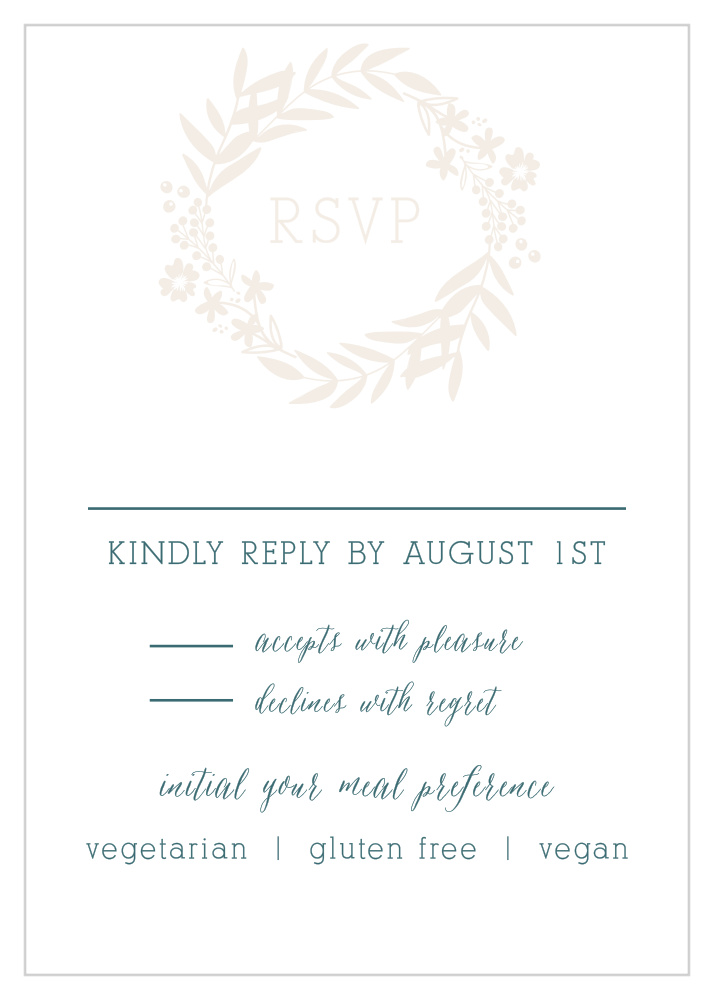 Blooming Monogram Response Cards