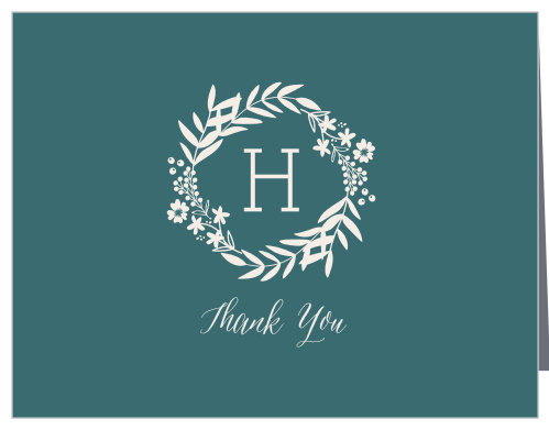 Say "Thank You" in the same gorgeous style as the rest of your wedding with our Blooming Monogram Thank You Cards.