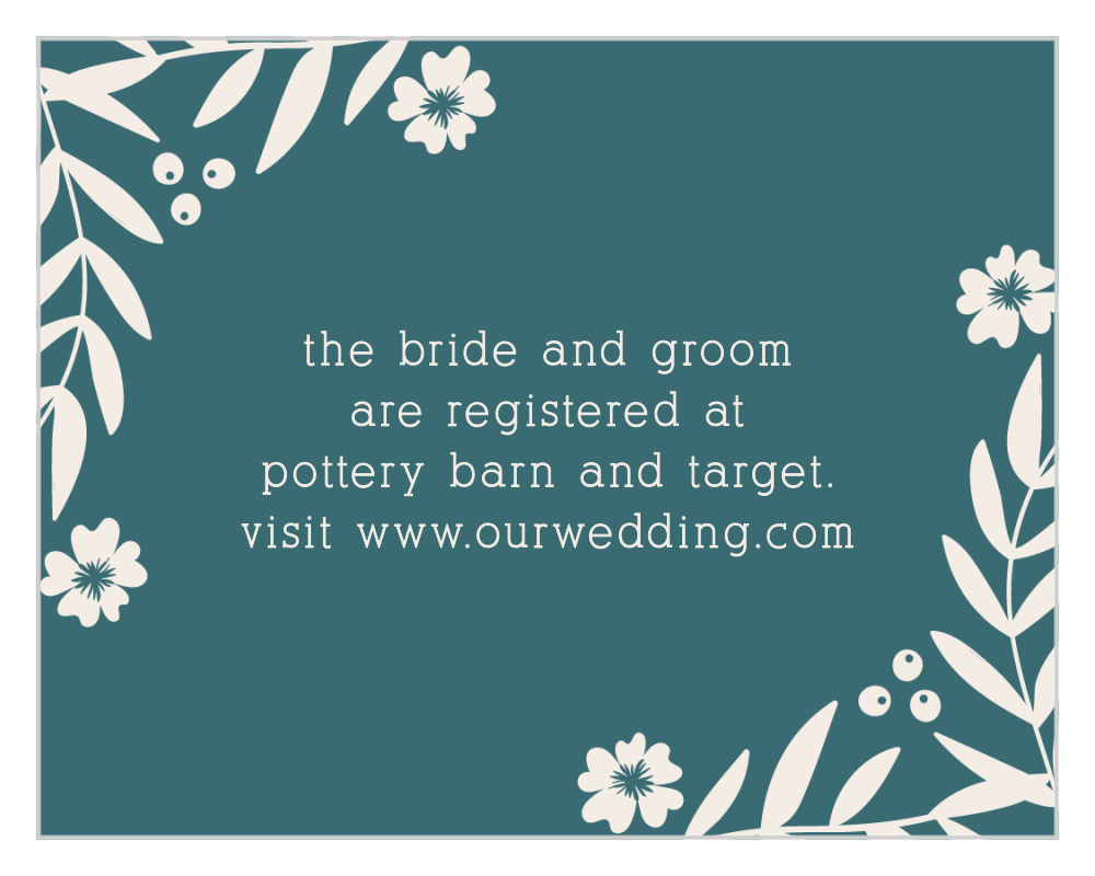 Blooming Monogram Registry Cards