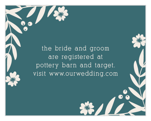 Blooming Monogram Registry Cards