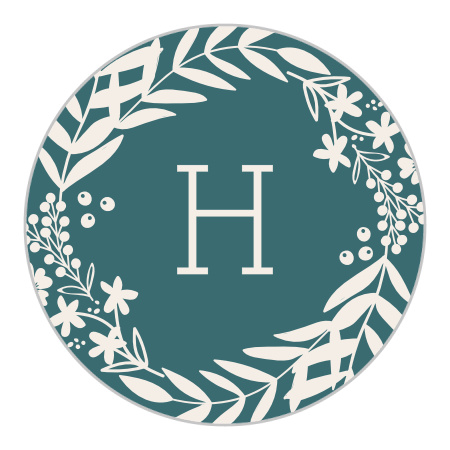 Blooming Monogram Wedding Stickers