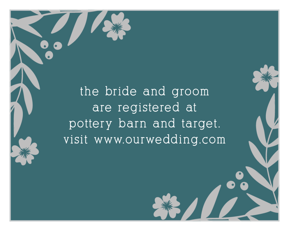 Blooming Monogram Foil Registry Cards
