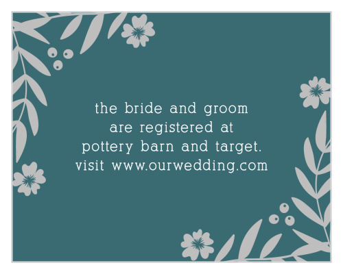 Blooming Monogram Foil Registry Cards