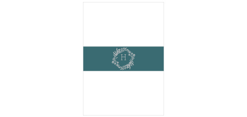 Blooming Monogram Foil Wedding Belly Bands