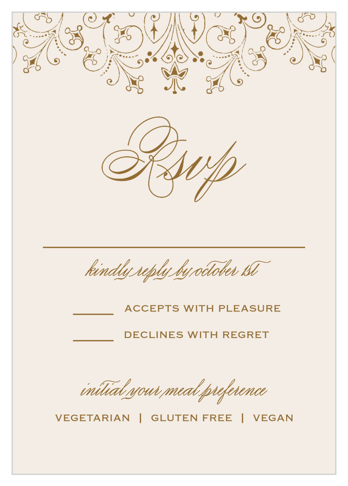 Floral Filigree Response Cards