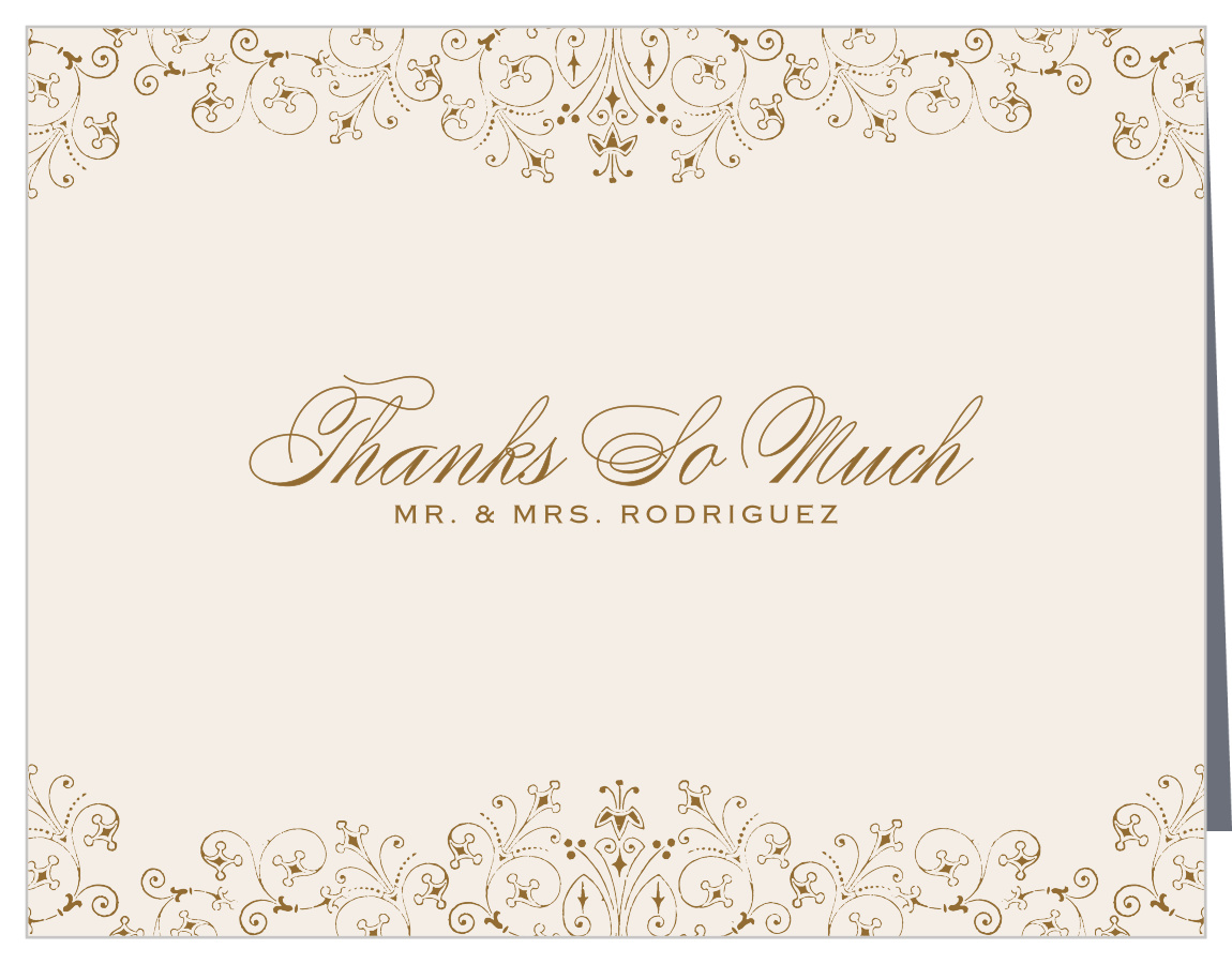 Floral Filigree Wedding Thank You Cards