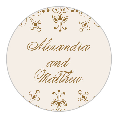 Floral Filigree Wedding Stickers