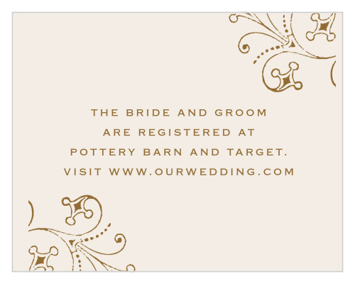 Floral Filigree Registry Cards