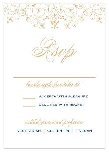 Floral Filigree Foil Response Cards