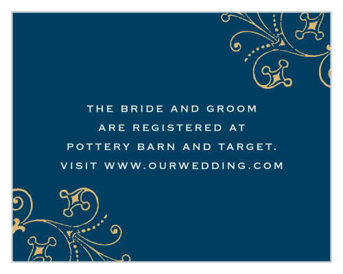 Floral Filigree Foil Registry Cards