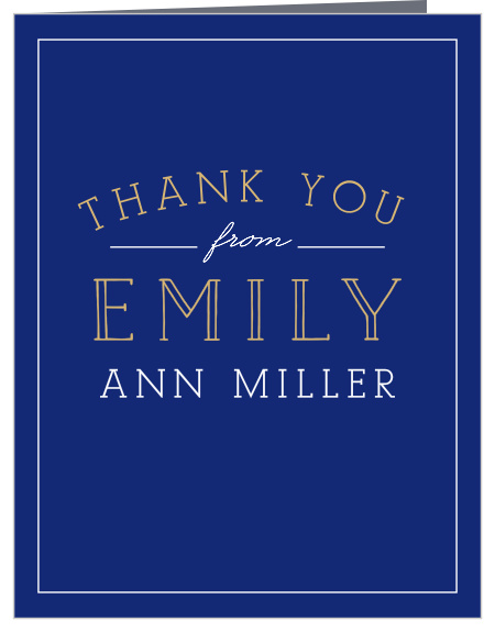 Make sure to share your appreciation for your guests with Memorably Modern Foil LDS Baptism Thank You Cards.