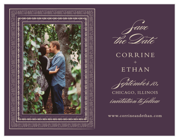 Ornate Frame Save-the-Date Magnets ensure that your guests mark their calendars well in advance of your special day.