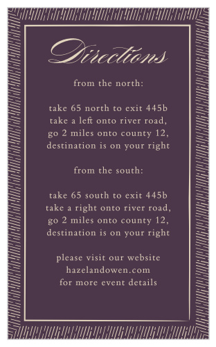 Ornate Frame Direction Cards