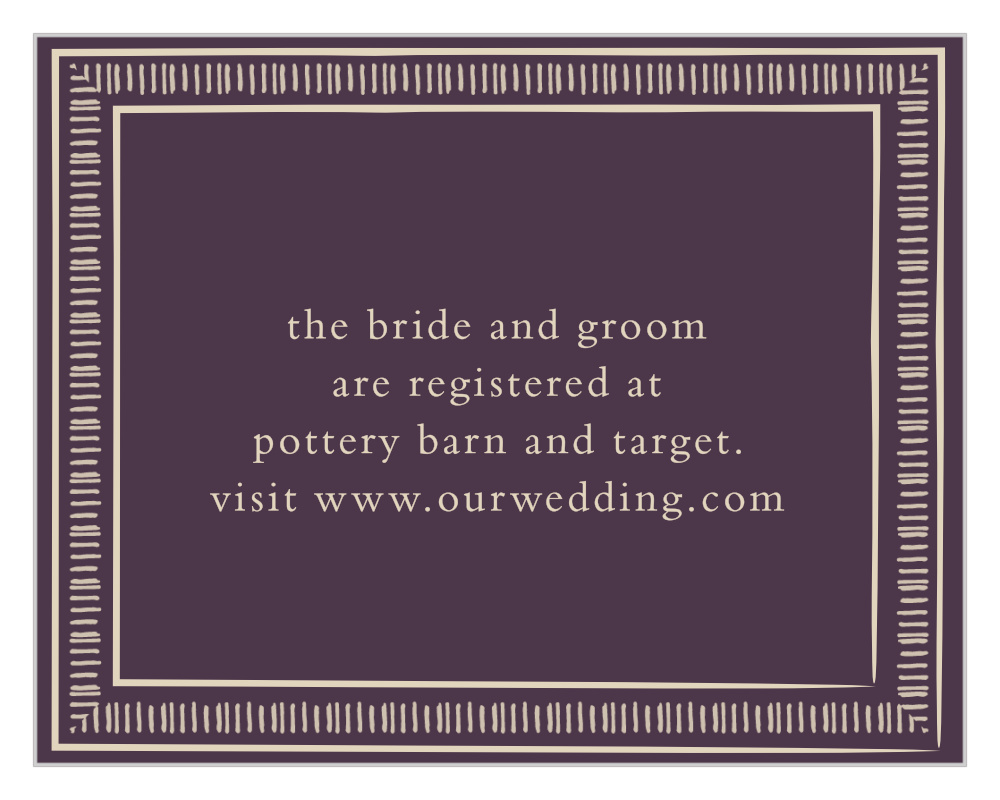 Ornate Frame Registry Cards