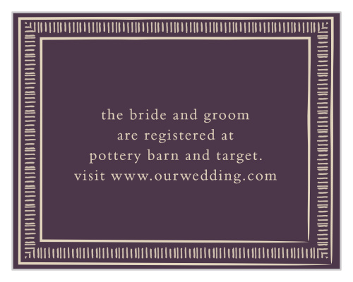 Ornate Frame Registry Cards