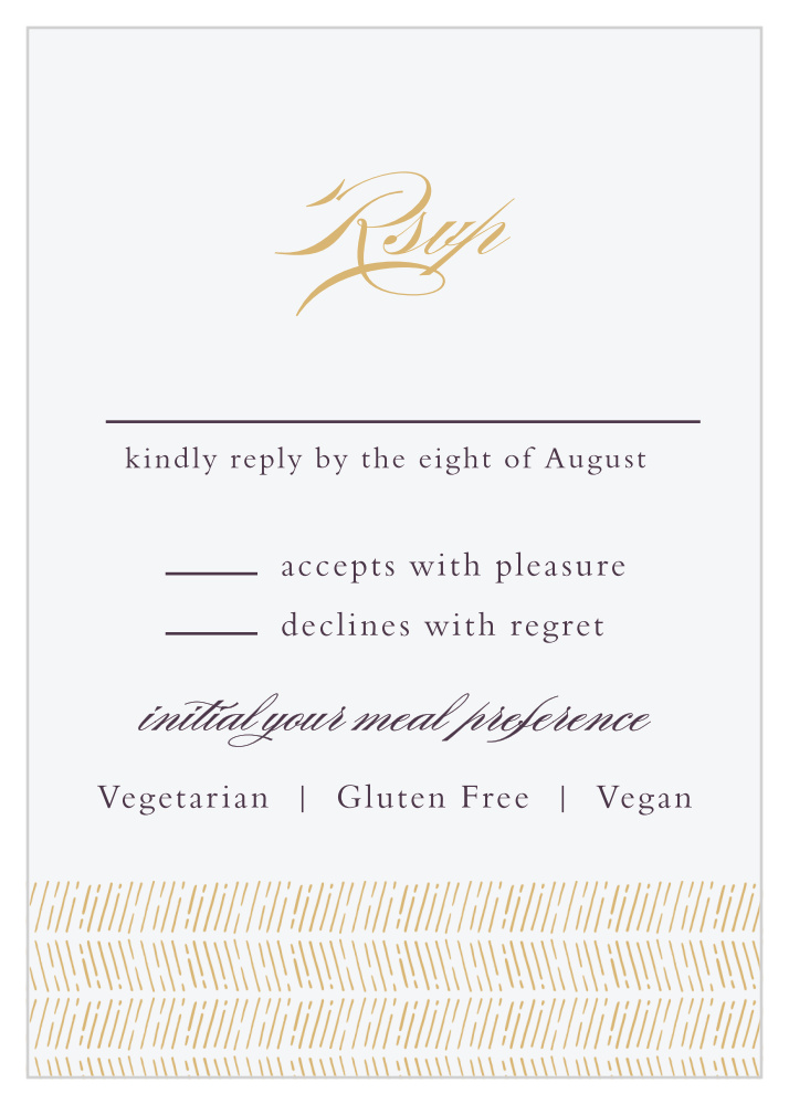 Ornate Frame Foil Response Cards