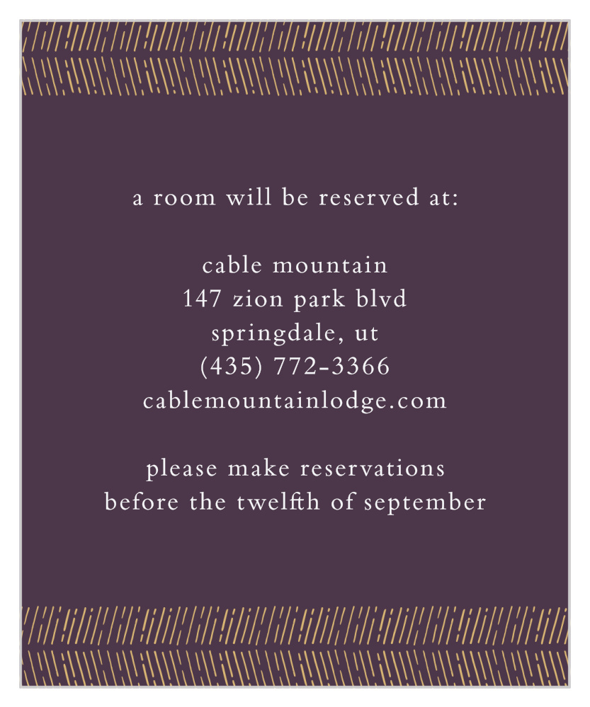 Ornate Frame Foil Accommodation Cards