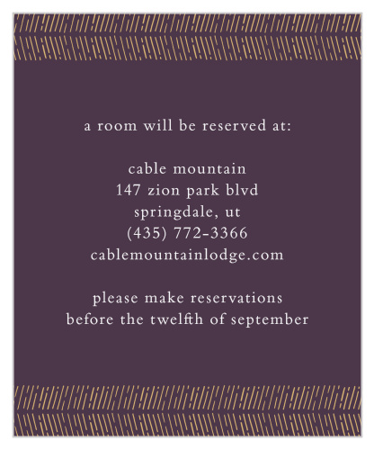 Ornate Frame Foil Accommodation Cards