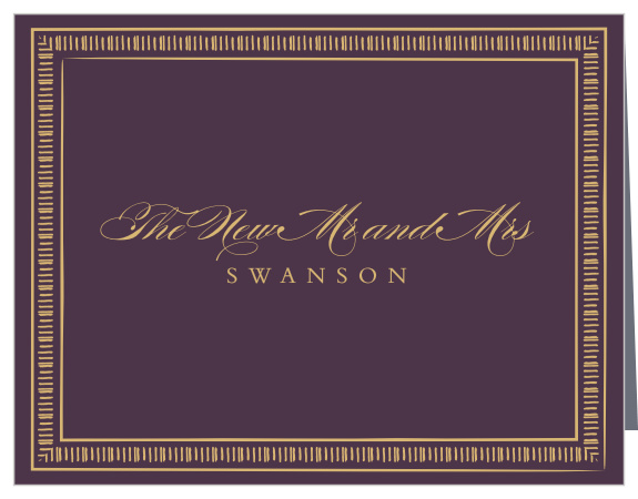 Ornate Frame Foil Wedding Thank You Cards