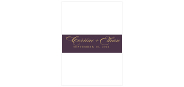 Ornate Frame Foil Wedding Belly Bands