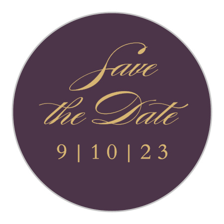 Ornate Frame Foil Wedding Stickers