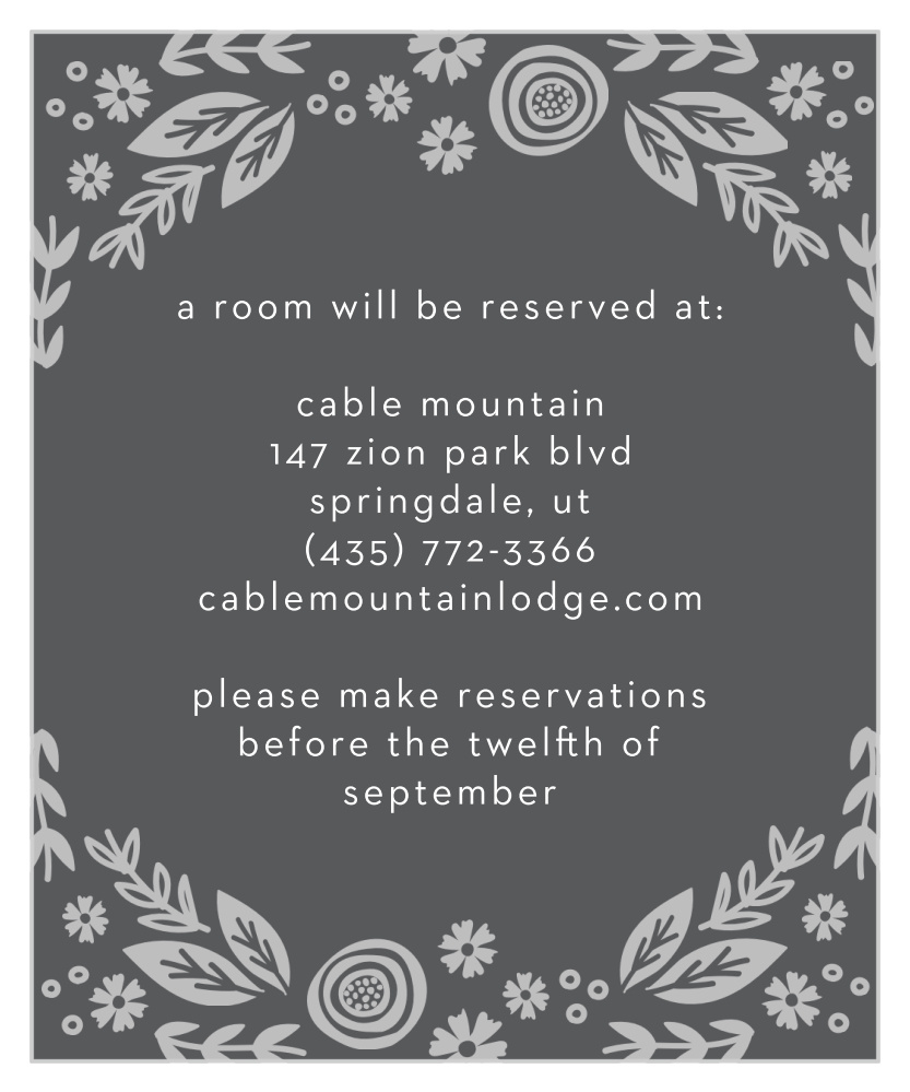 Gardens Abound Foil Accommodation Cards