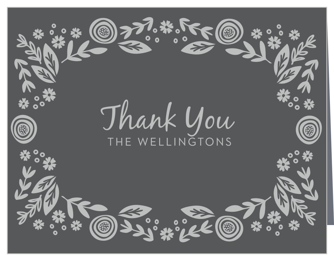 Gardens Abound Foil Wedding Thank You Cards