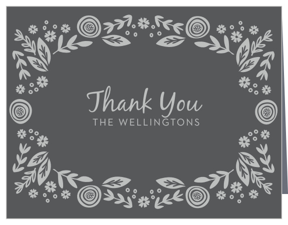 Gardens Abound Foil Wedding Thank You Cards