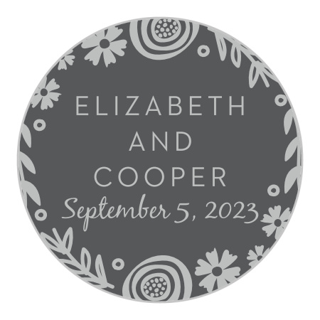 Gardens Abound Foil Wedding Stickers
