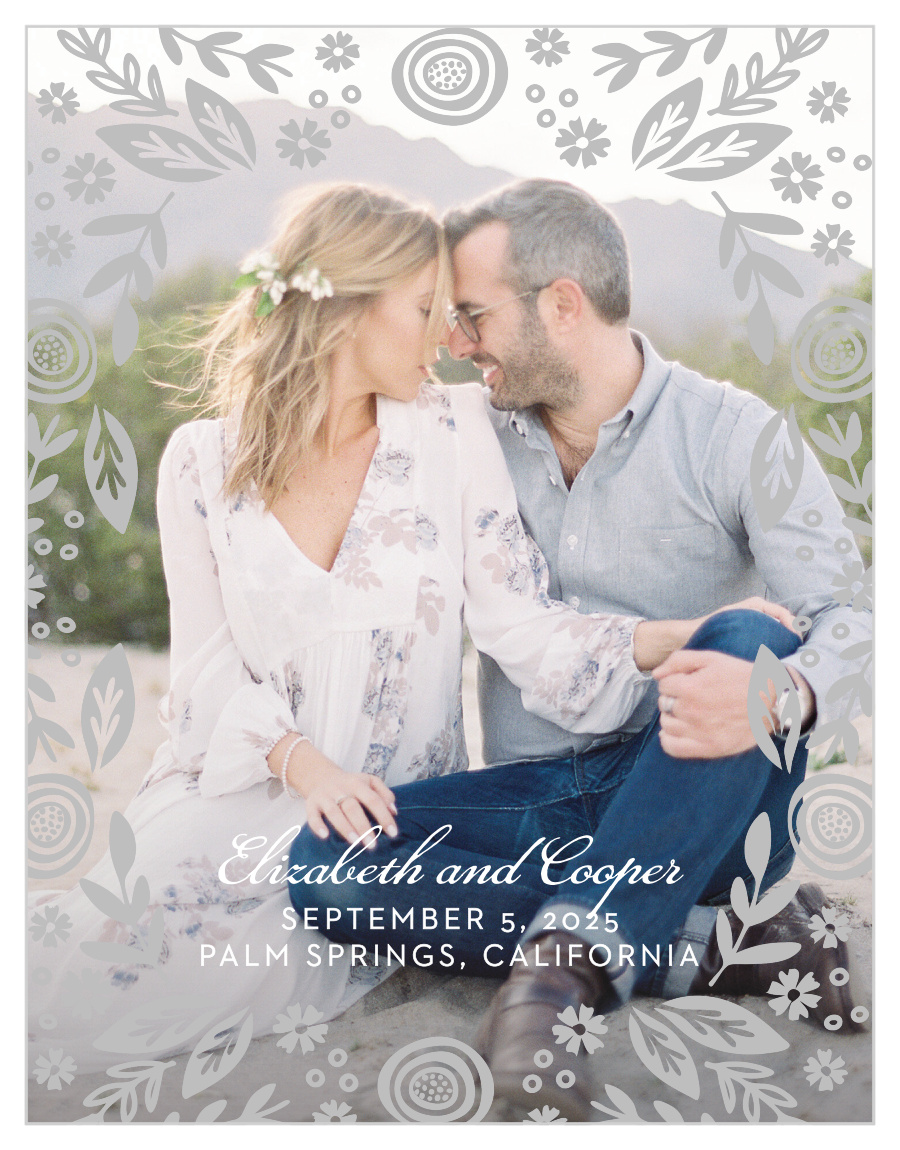 Gardens Abound Foil Save the Date Magnets