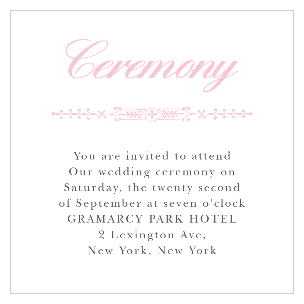 Subtle Elegance Ceremony Cards