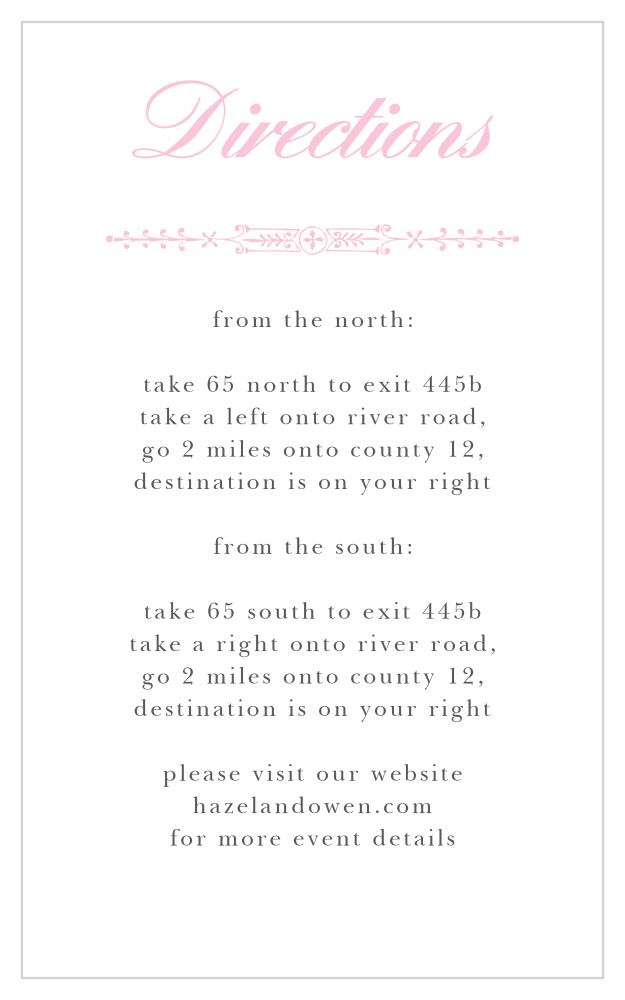 Subtle Elegance Direction Cards