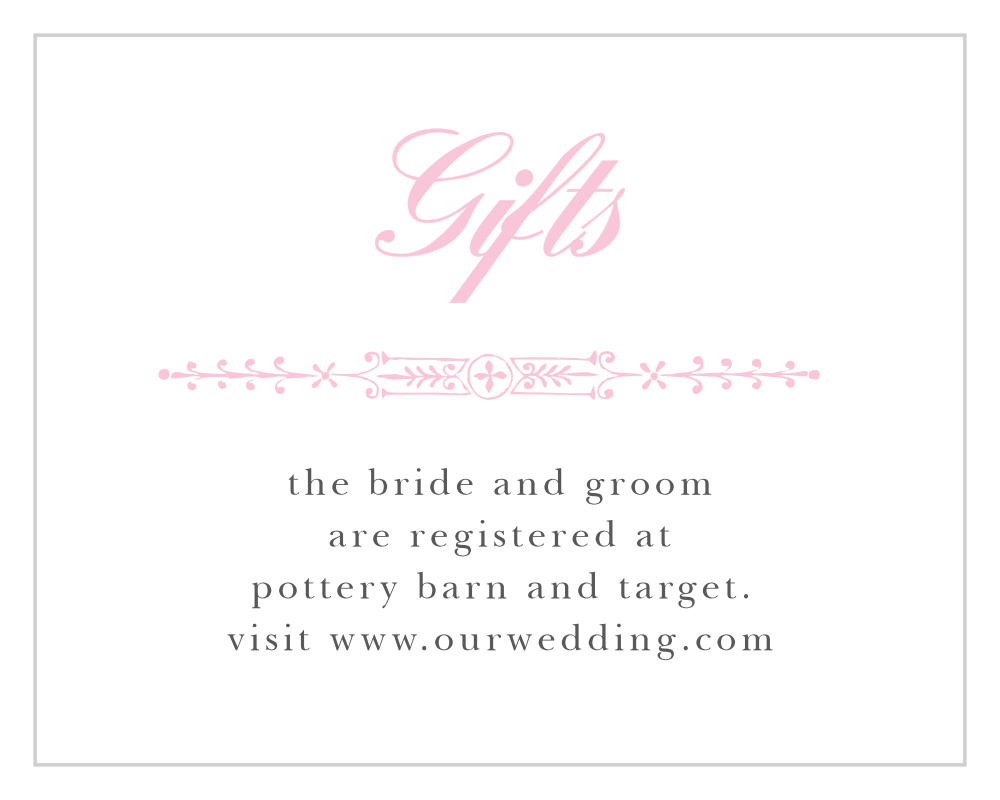 Subtle Elegance Registry Cards