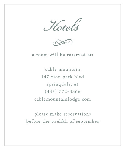 Rustic Elegance Accommodation Cards