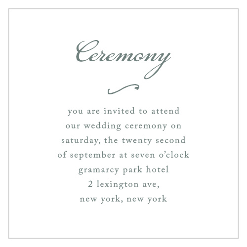 Rustic Elegance Ceremony Cards