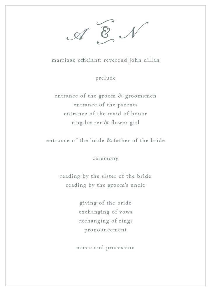 Rustic Elegance Wedding Programs