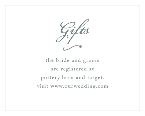 Rustic Elegance Registry Cards