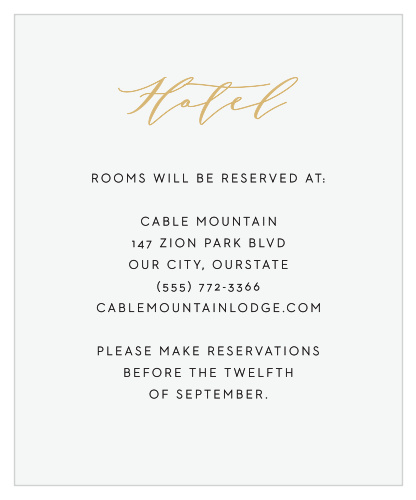 Minimalist Pennant Accommodation Cards