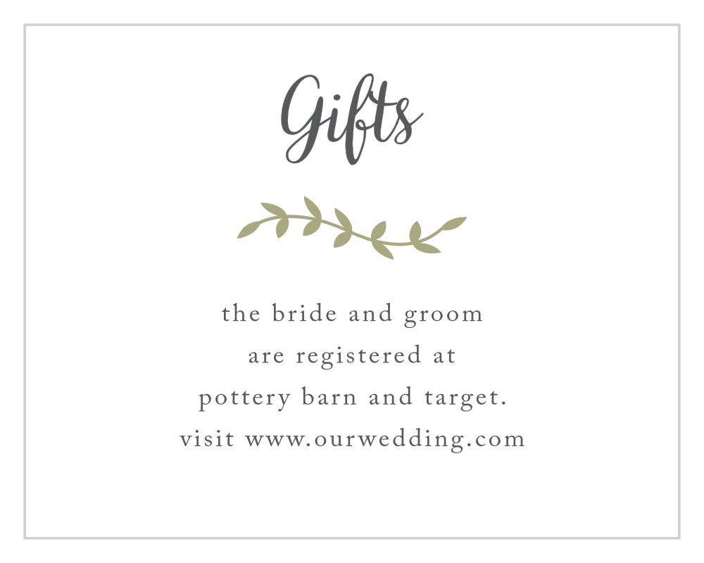 Rustic Nature Registry Cards