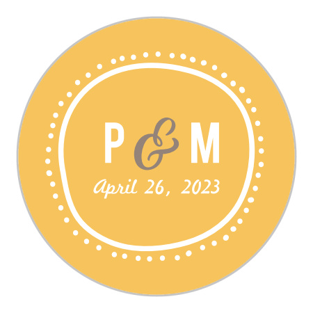 Pretty Playfulness Wedding Stickers