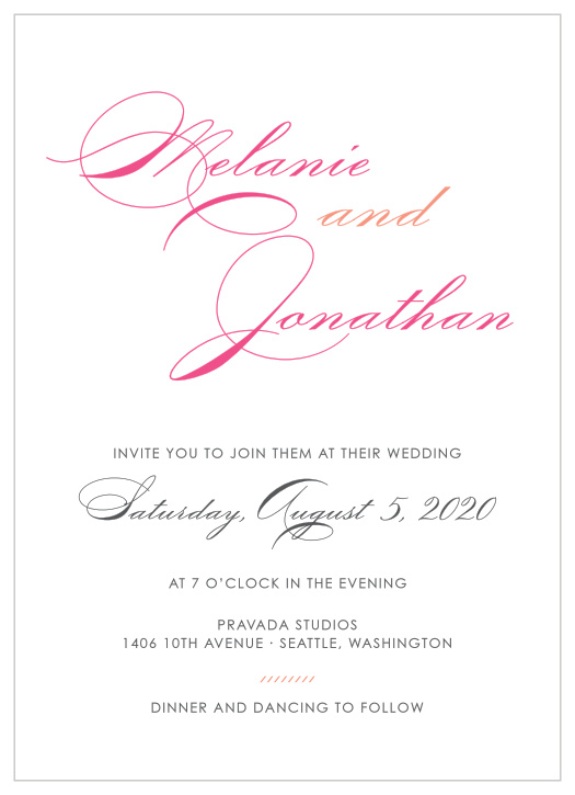 our guests will adore the Modern Script Wedding Invitations once they receive them.