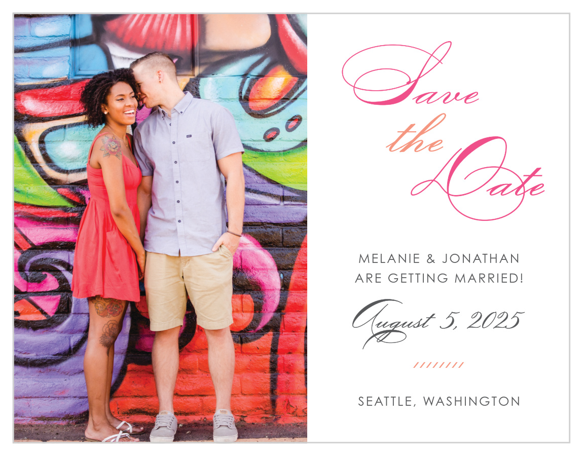 Modern Script Save the Date Cards